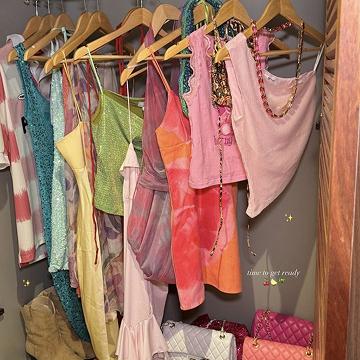 Folded garments ready to be shared